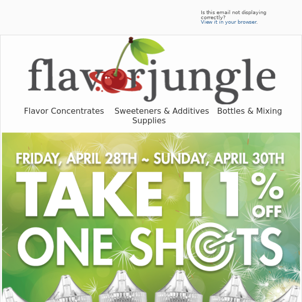 Sweet Savings on One Shots and FlavorJungle Ultimates