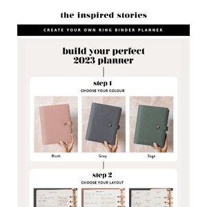 Build your perfect 2023 Planner