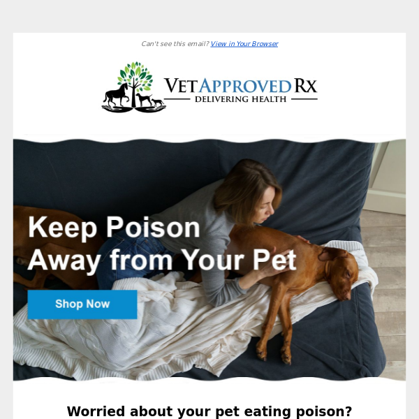 Keep poison away from your pet