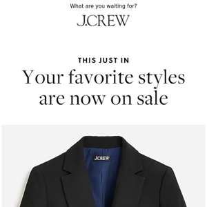 That Cropped blazer in city crepe  you loved? It’s on sale.