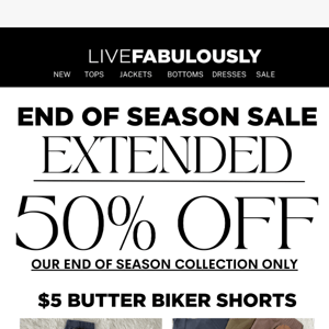 😍 50% OFF EXTENDED ONE DAY ONLY!