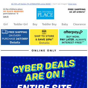 60-80% OFF CYBER SAVINGS – NO EXCLUSIONS!