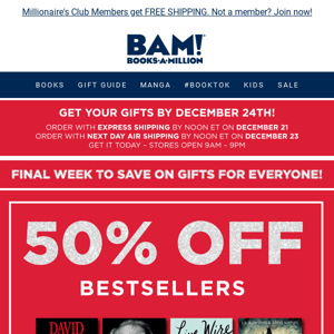 It's the FINAL WEEK to Save on Gifts for Christmas!