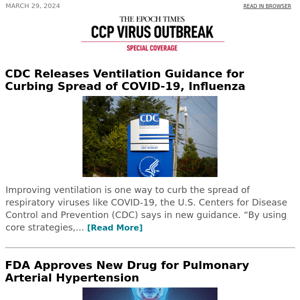 CDC Releases Ventilation Guidance for Curbing Spread of COVID-19, Influenza