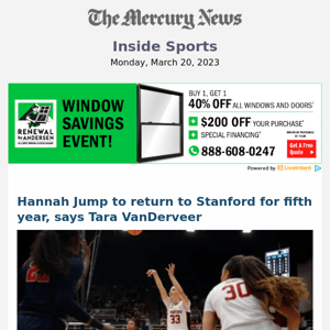 Hannah Jump to return to Stanford for fifth year, says Tara VanDerveer