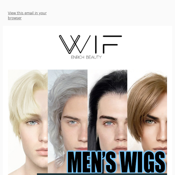 🔥 Extra 10% Off all Men's wigs