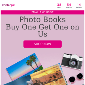 Photo Books: Buy One Get One on Us 🕛