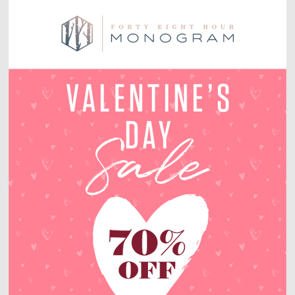 💝 70% off Valentine's day sale is here! - Top personalized decor