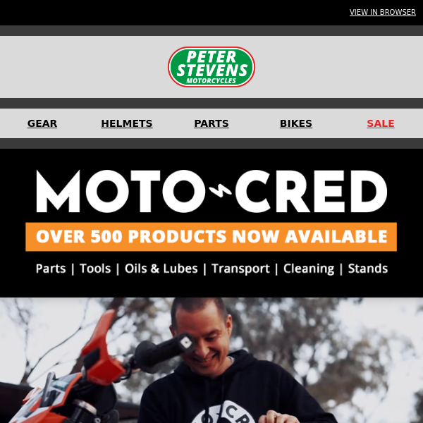 MOTO-CRED - Over 500 Products Now Available  - SHOP NOW