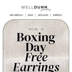 FREE earrings 🎁 Every purchase $75+