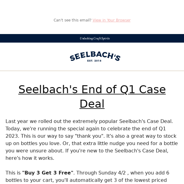 Seelbach's CASE Deal Is Back! This Is NOT An April Fools!