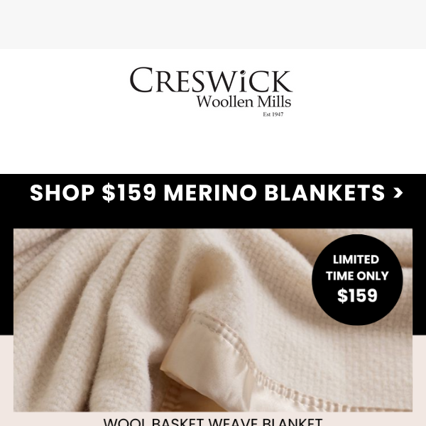 Blanket Update | Australian Merino Blankets From $159 | Shop Now 🐑