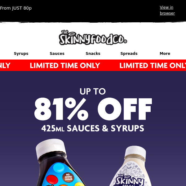 Up to 81% OFF Sauces & Syrups