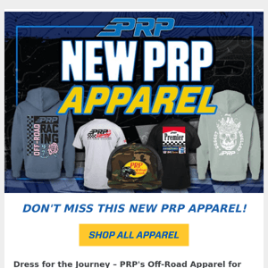 Dirt, Style, Adventure 🏁 PRP's Off-Road Apparel Collection Has It All!