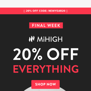 FINAL WEEK - 20% OFF ⏰