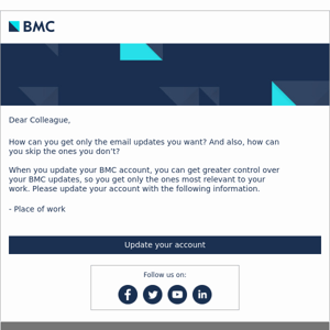 Get more control over the BMC updates you receive