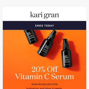 Last Chance for 20% Off Vitamin C