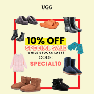 🏷️🎉Special Sale is now 10% OFF! Get your UGGs now!