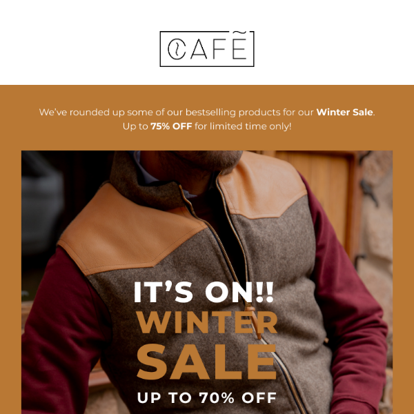 ❄️ OUR WINTER SALE IT'S ON! ❄️ UP TO 70% OFF