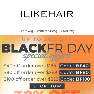 Up to $100 OFF Now & 30% OFF On I part Wig
