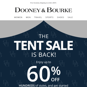 Up to 60% Off: The Tent Sale Starts NOW!