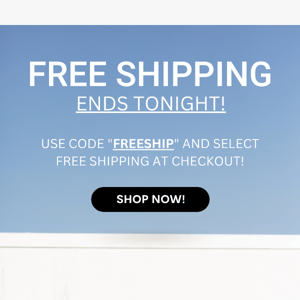 Don't miss out on free shipping!📦