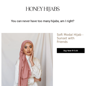 Don't miss Soft Modal Hijab -  Sunset with Friends and more!