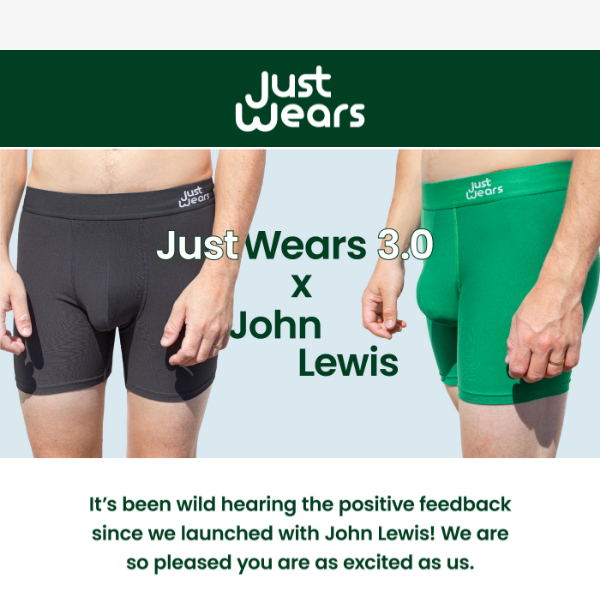 JustWears Pro Boxers, Pack of 6, Blue/Grey/Black at John Lewis & Partners