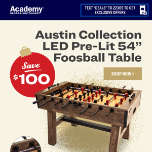Save $100 on Your Foosball Table
