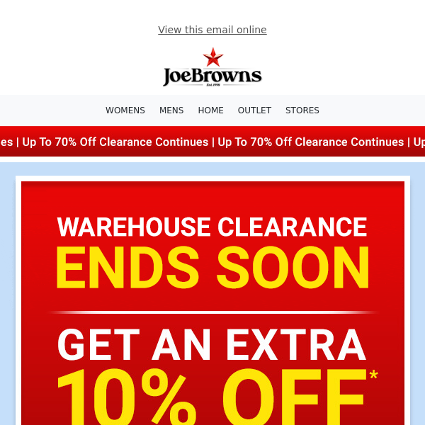 🤩 Extra 10% Off Warehouse Clearance! 🤩