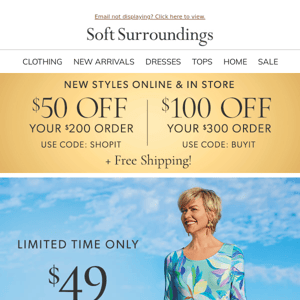 Up to $100 off comfy NEW outfits!