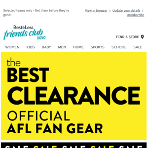 SAVE on Official AFL Fan Gear!