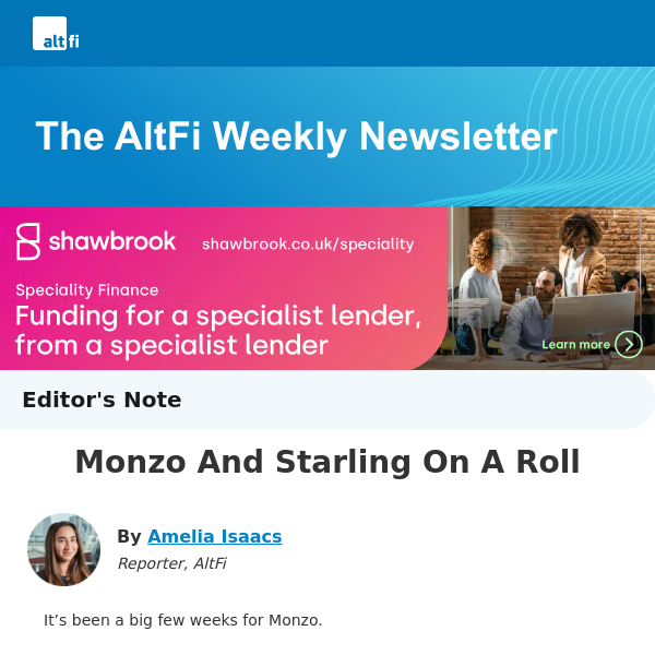The AltFi Weekly Newsletter — 2024: The Year Of The Challenger Bank? 🏦