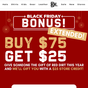 Hurry! We've extended the Black Friday BONUS!