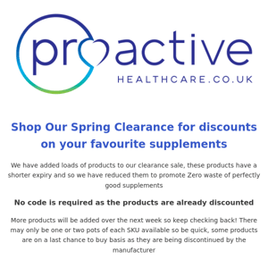 Shop Our Spring Clearance today - limited stock of each product added