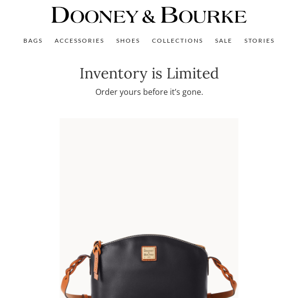 Almost gone! Get your Wexford Leather Penny Crossbody today.