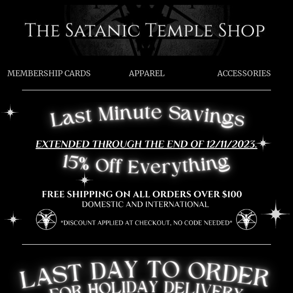 Last Minute Savings - Extended