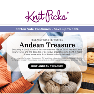 2 Sales, 2 New yarn lines.