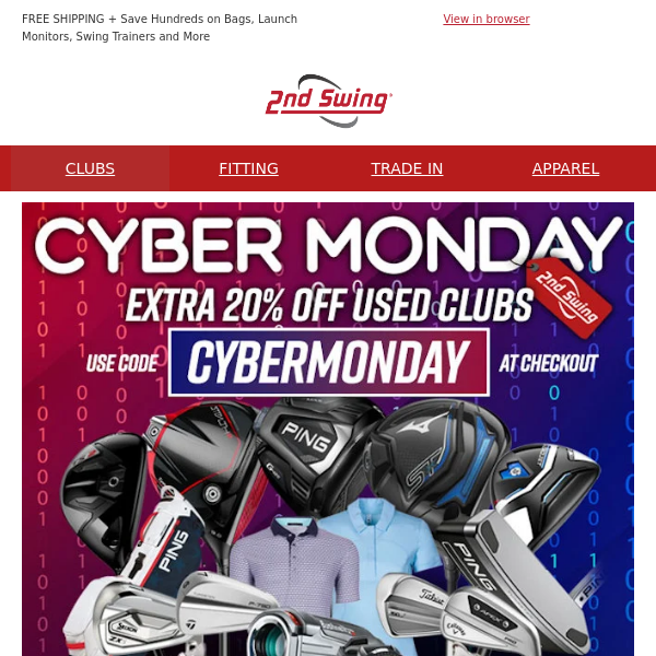 Cyber Monday Price Drops ⛳ Extra 20% Off Over 135,000 Used Club from Top Brands