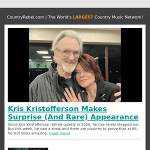 Kris Kristofferson Makes Surprise (And Rare) Appearance