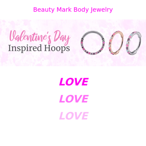 Valentine's Day Nose Hoops