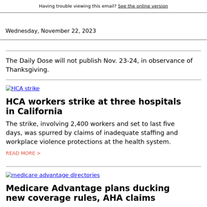 HCA workers strike