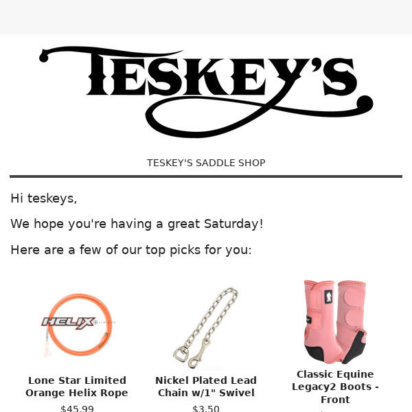 Your Saturday Must-Haves from Teskeys