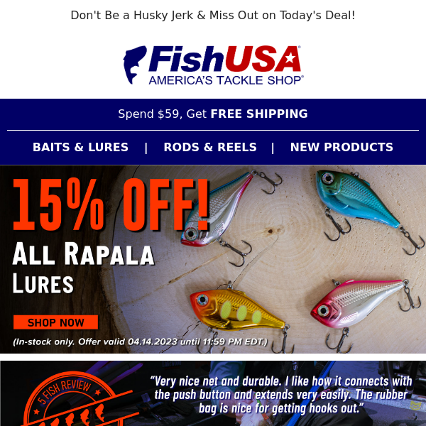 From Freeloaders to Jiggin Raps - ALL Rapala Lures on Sale Today! - Fish USA