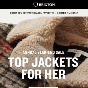 Top Jackets for Her | Our Annual Year-End Sale Continues