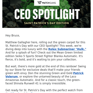 CEO Spotlight (St. Patrick's Day Edition)