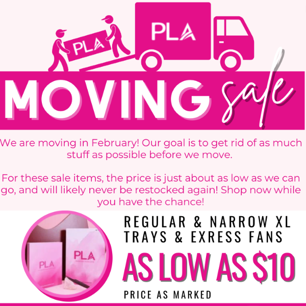 Our Moving Sale starts NOW. 🙌