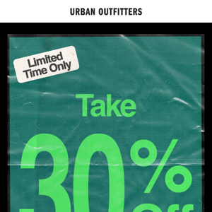 30% OFF because… tgif, you know?