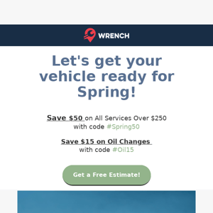 🚘 Get Your Car Ready for Spring! ☀️