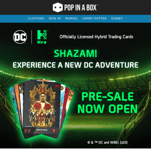 NEW DC SHAZAM HRO NFT TRADING CARDS ⚡